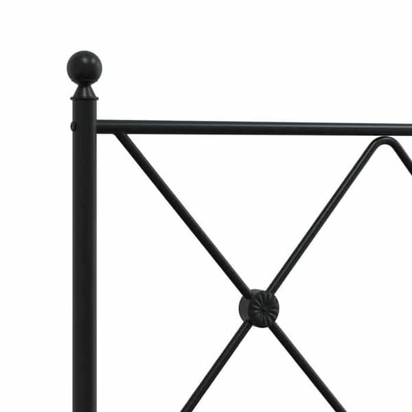 Maison Exclusive - Erstatnings hovedgærde metal sort 100 cm
