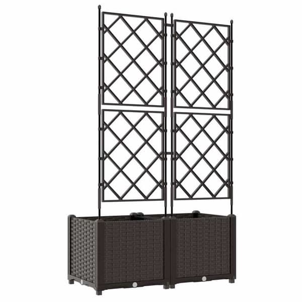Maison Exclusive - Trädgårdskrukor 2 st Brun 80 x 40 x 143 cm PP