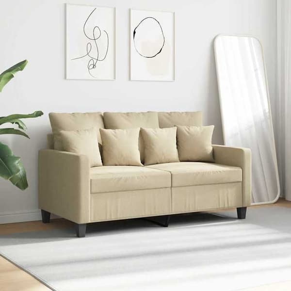 Maison Exclusive - 2-personers sofa Creme 120 cm Stof