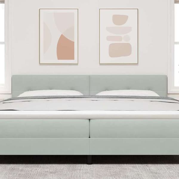 Maison Exclusive - Ljust grått sänggavel 200 cm Sammet