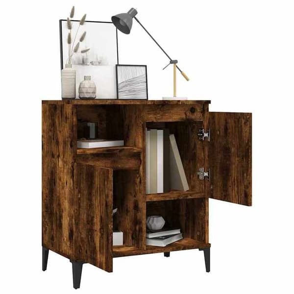 Maison Exclusive - Buffé Ek rökt 60x35x70 cm Ingenjörsträ Rökt ek