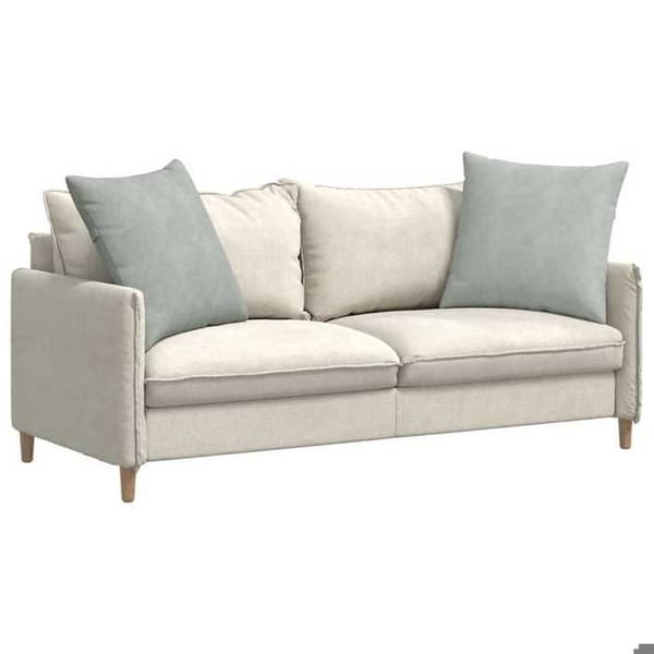 Sofa pude - MAISON EXCLUSIVE - 80 x 80 cm - Fløjl - Lys grå - Polyester fyld Ljusgrått
