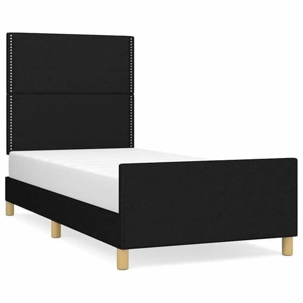 Maison Exclusive - Sengestel uden madras sort 80x200 cm stof