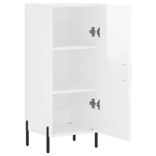 Maison Exclusive - Buffé Vit glänsande 34,5x34x90 cm Ingenjörsträ