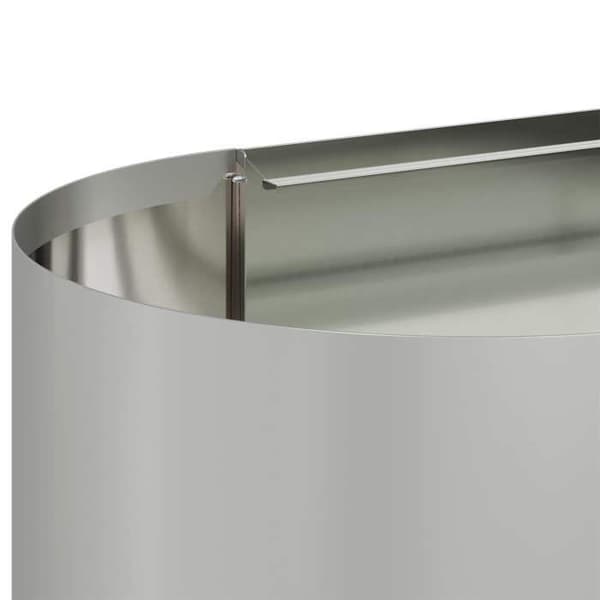 Hævet have - EKSKLUSIV HUS - 280×40×40 cm - Galvaniseret stål - Bundløs design - Rektangulær grå