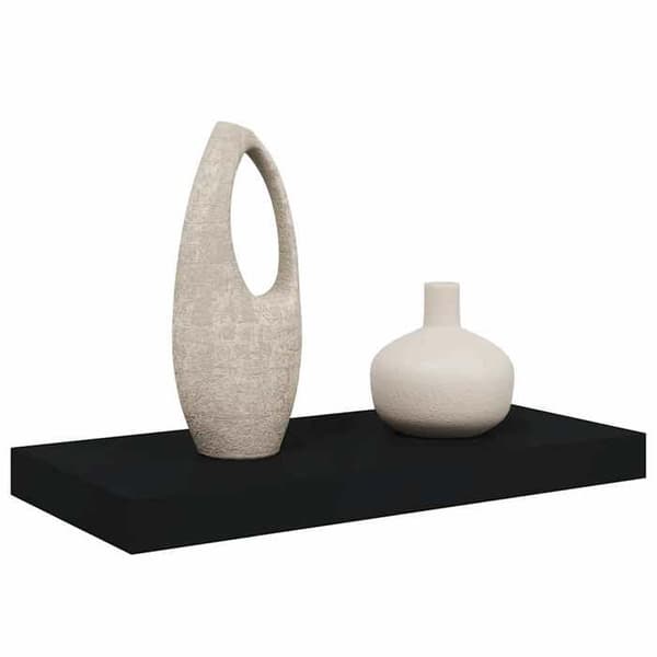 Maison Exclusive - Musta kelluva seinähylly 50x23,5x3,8 cm MDF