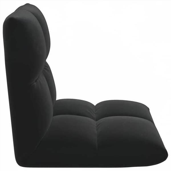 Maison Exclusive - Justerbar gulvstol i sort velour Svart