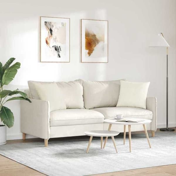 Soffkuddar - EXKLUSIV HEM - 45 x 45 cm - 2 stycken - Kordfluwel - Polyesterfyllning Grädde