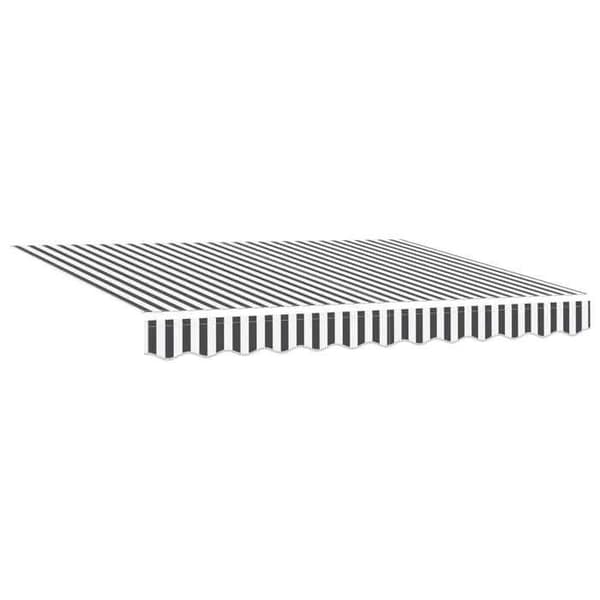 Fällbart markis - EXKLUSIV HEM - Elektrisk 3 x 2,5 m - Antracit och vit - Aluminium - LED & väder sensor Kol och vitt