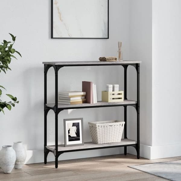 Maison Exclusive - Consolebord sonoma grå 75x22,5x75 cm ingeniørtræ