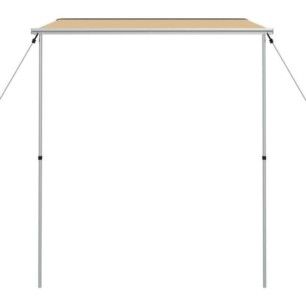 Campingbil och husvagnsmarkis - EXKLUSIV HEM - 1,8x2,5x2,15 m - Beige - Polyester/PVC - Aluminiumrör