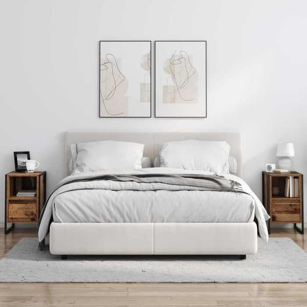 Maison Exclusive - Natbord 2 stk. Gammel træ 39,5 x 30 x 50 cm