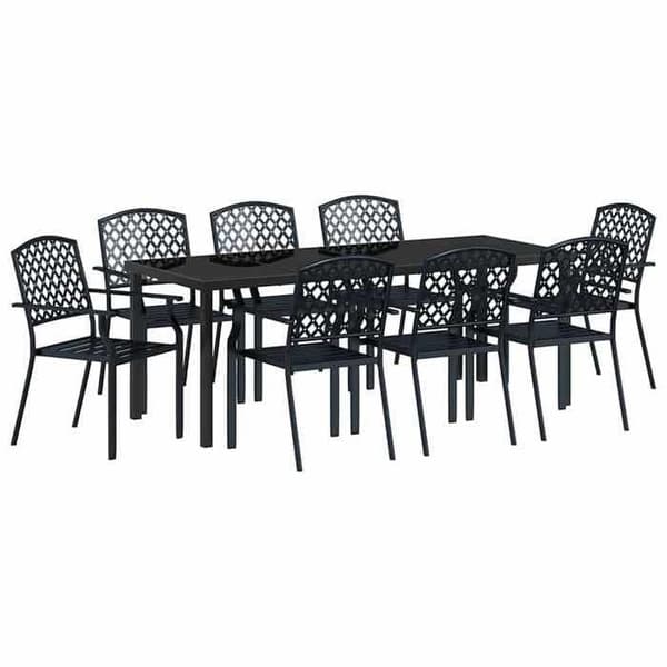 Maison Exclusive - 9 pc have møbel sæt i antracit antracit