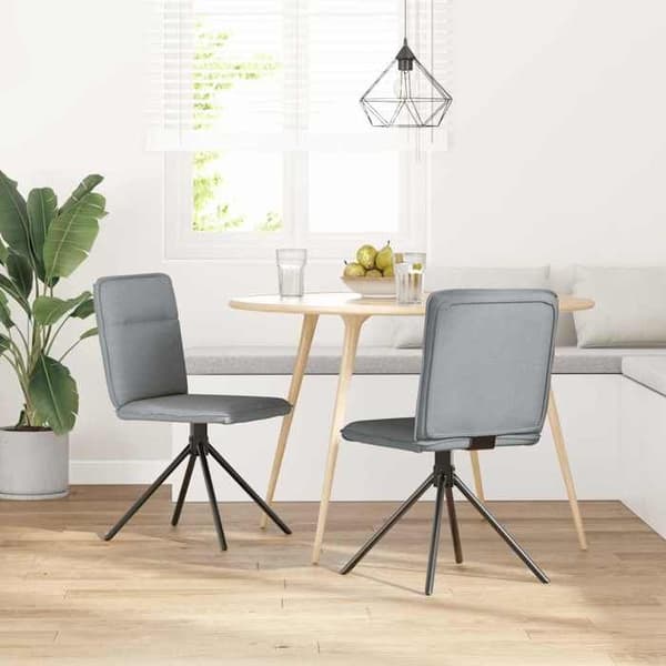 Maison Exclusive - Matstolar set om 2 ljusgrå tyg