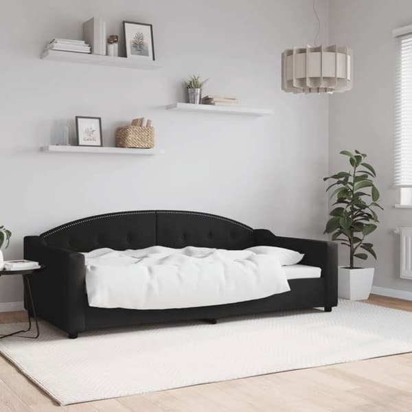 Maison Exclusive - Sengebænk uden madras sort 90x190 cm stof