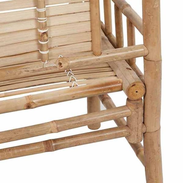 Maison Exclusive - Bænk til haven med pude 120 cm Bambus