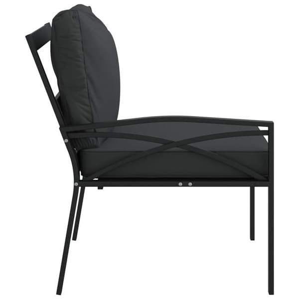 Maison Exclusive - Trädgårdsstolar med grå kuddar, set om 2, 62x75x79 cm, stål Grå (kuddar)