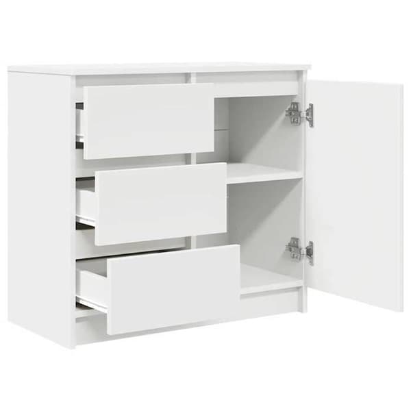Maison Exclusive - Buffé med låda vit 71x35x65 cm ingenjörsträ Vit
