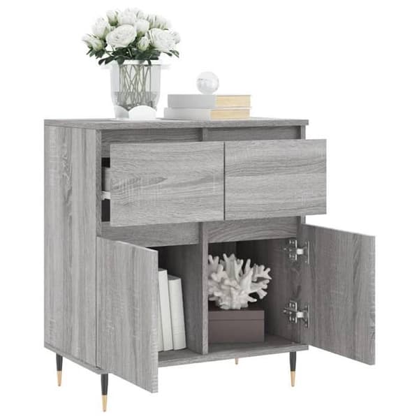 Maison Exclusive - Buffet Sonoma grå 60x35x70 cm Ingenjörsträ