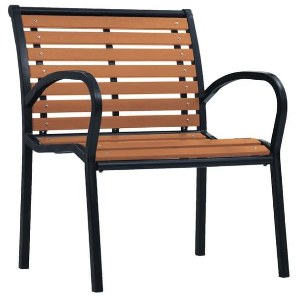 Maison Exclusive - Havestole sæt af 2 Stål og WPC Sort og brun
