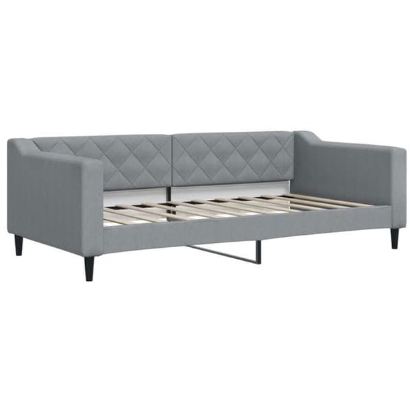 Maison Exclusive - Senge med udtræk og lys grå madras 80x200 cm stof