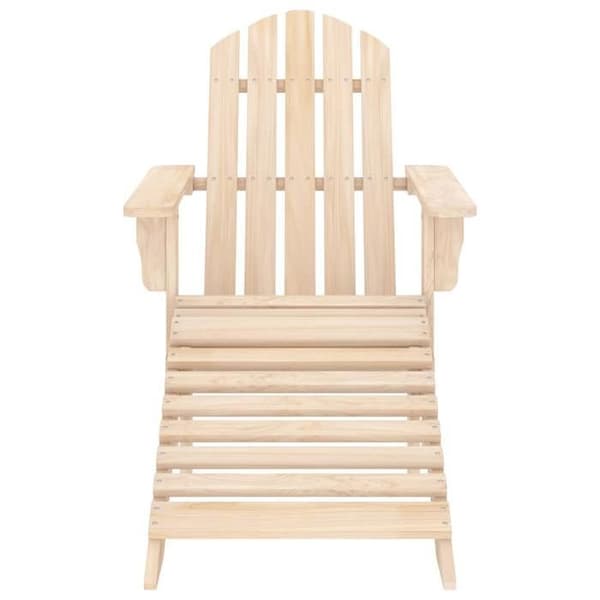 Maison Exclusive - Adirondack trädgårdsstol med fotpall i solid granträ