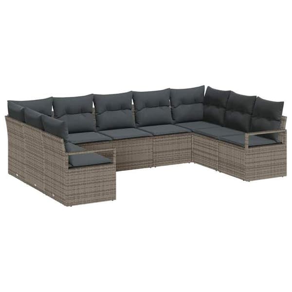 Maison Exclusive - 9 stk. have-sofa sæt i grå polyrotin