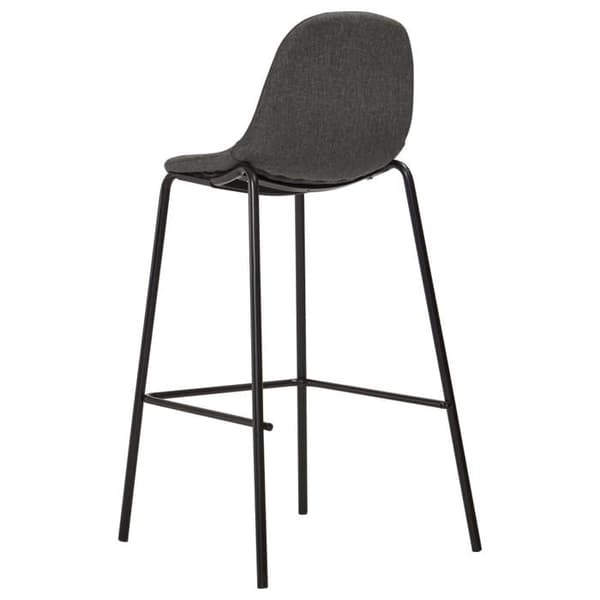 Maison Exclusive - Barstolar set om 4 mörkgrå tyg mörkgrå