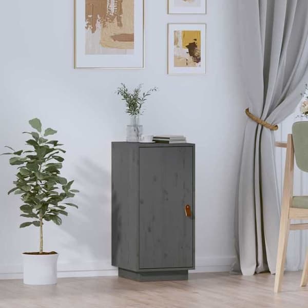 Maison Exclusive - Harmaa buffet 34x40x75 cm Massiivipuu mänty Grå