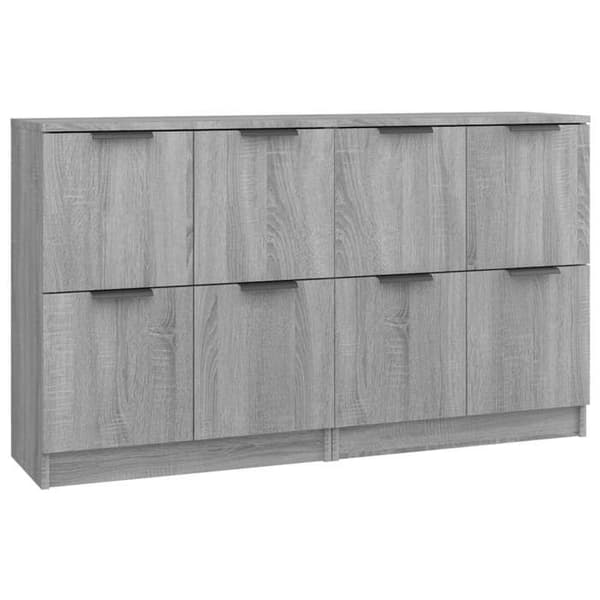 Maison Exclusive - Buffets 2 kpl Sonoma harmaa 60x30x70 cm Tekninen puu