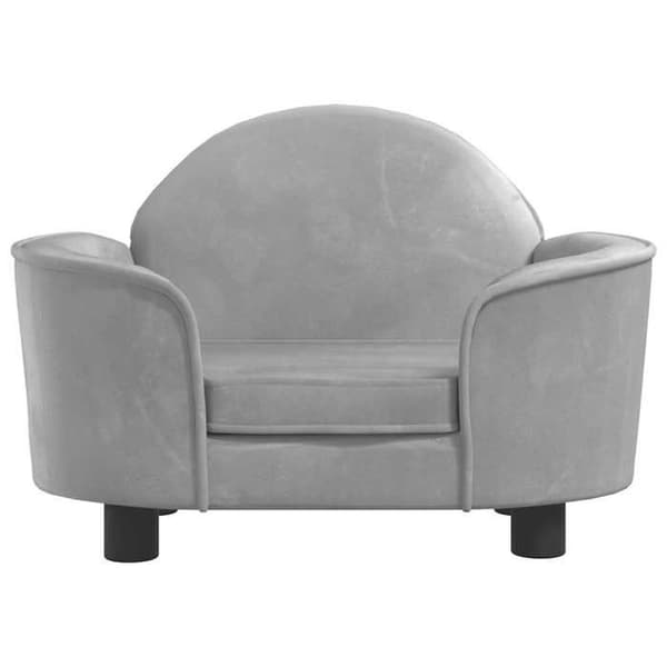 Maison Exclusive - Vaaleanharmaa koiran sänky 66x40x45 cm samettia ljusgrått