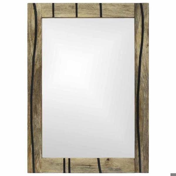 Maison Exclusive - Naturlig badrumsspegel 50 x 2,5 x 70 cm rektangulär