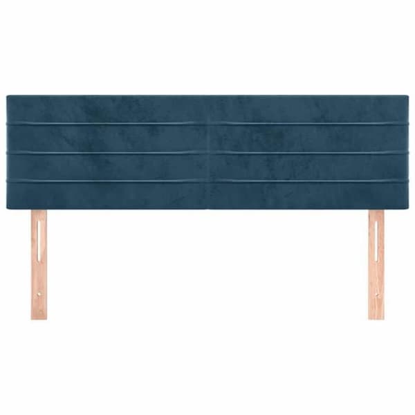 Maison Exclusive - Mörkblå sänggavlar 144x5x78/88 cm Sammet