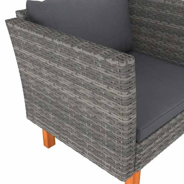 Maison Exclusive - Utemöbelset i flätad resin och massiv eukalyptus