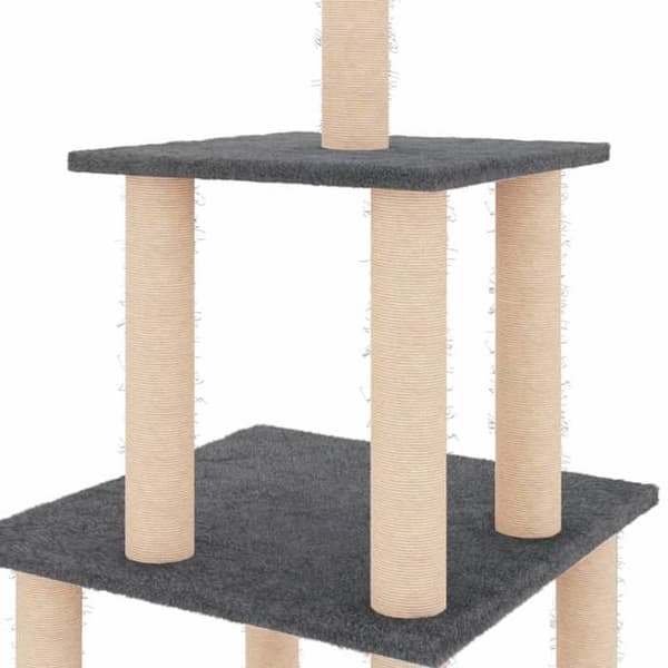 Maison Exclusive - Kattekradse med grå sisal klatretræ 111 cm mörkgrå
