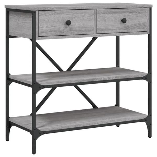Maison Exclusive - Consolebord sonoma grå 75x34,5x75 cm ingeniørtræ