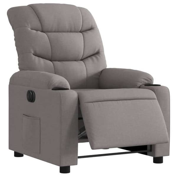 Maison Exclusive - Elektrisk lutbar fåtölj Taupe Tyg