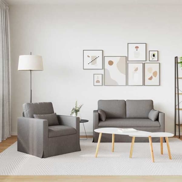 Maison Exclusive - 2-delars soffset i taupe tyg