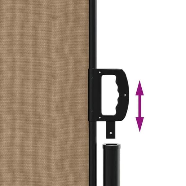 Maison Exclusive - Retractable sidokappa taupe 140x1200 cm