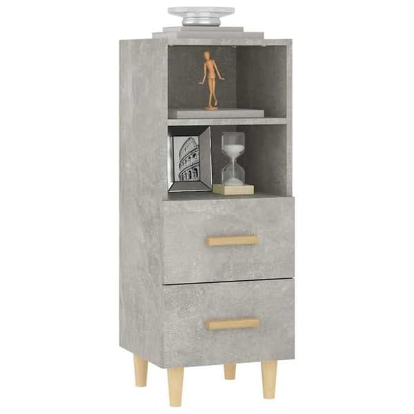 Maison Exclusive - Buffé Grå betong 34,5x34x90 cm Ingenjörsträ