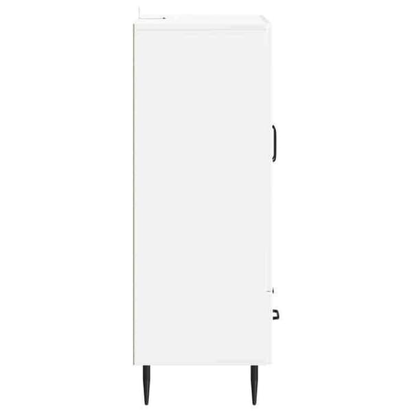 Maison Exclusive - Hvid glans buffet 66 x 34,5 x 95 cm Ingeniørtræ