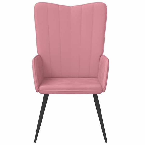 Afslapningsstol - EKSKLUSIV HUS - Afslapningsstol - Rosa - Velour - Stålramme Ros