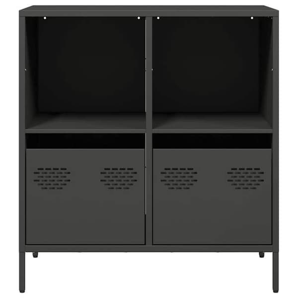 Maison Exclusive - Buffet sort 68x39x73,5 cm koldvalset stål