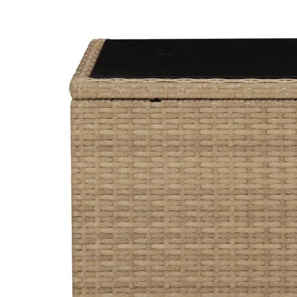 Maison Exclusive - Puutarhakalusteryhmä ja tyynyt 3 kpl Beige polyrottinki