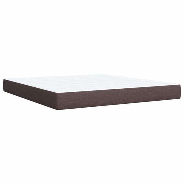 Maison Exclusive - Boxspring säng med madrass Mörkbrun 180 x 200 cm Tyg