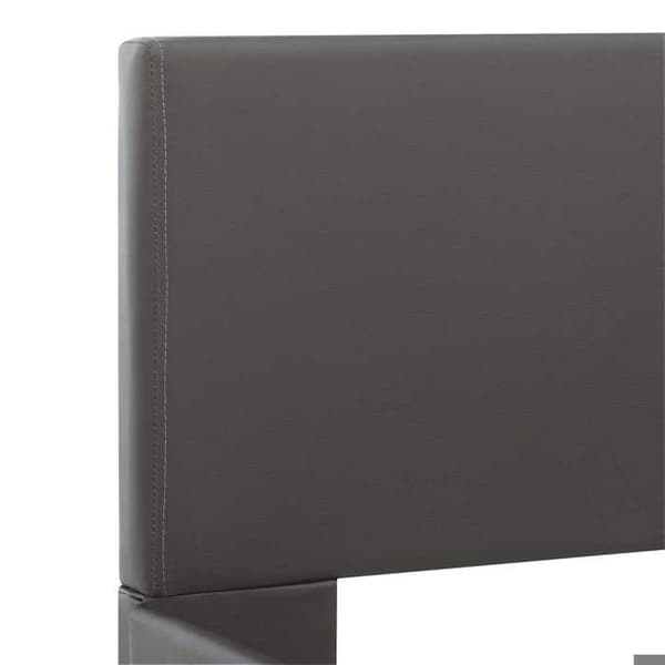 Sengestel - EKSKLUSIV HUS - 120x200 - Grå kunstlæder - Indbygget LED - Lamelseng Grå