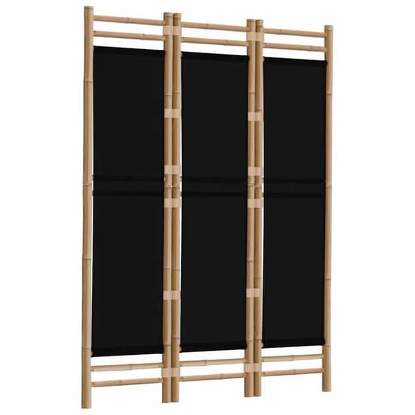 Maison Exclusive - Fällbar avskiljare 3 paneler 120 cm Bambus och Tyg