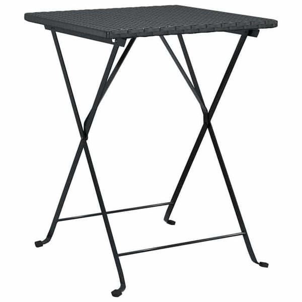 Maison Exclusive - Fällbart bistroset 3 delar Svart flätad resin Svart
