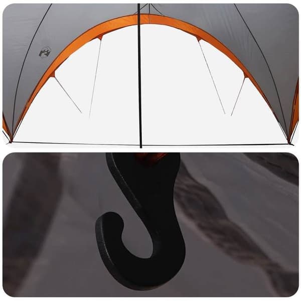 Maison Exclusive - Festtält Grå och orange 400 x 400 x 322 cm Grå och orange