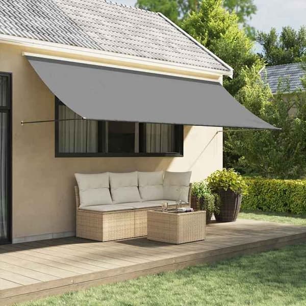 Maison Exclusive - Fällbart tak i antracit 400x150 m tyg och stål